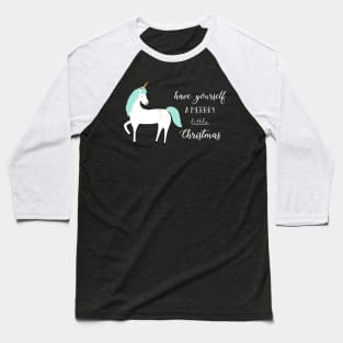 Unicorn xmas Baseball T-Shirt